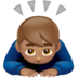 苹果系统里的男士鞠躬:中等肤色emoji表情