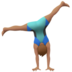 苹果系统里的侧手翻的男人：中等肤色emoji表情
