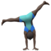 苹果系统里的侧手翻的男人：深色肤色emoji表情
