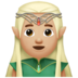 苹果系统里的男精灵：中浅肤色emoji表情