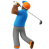 苹果系统里的男子高尔夫:中等深色肤色emoji表情