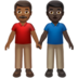 苹果系统里的男士牵手:中深色肤色,深色肤色emoji表情