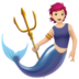苹果系统里的美人鱼:浅肤色emoji表情