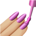 苹果系统里的涂指甲油的手:中浅肤色emoji表情