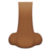 苹果系统里的鼻子:中黑肤色emoji表情
