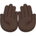 苹果系统里的手掌向上:深色肤色emoji表情