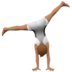 苹果系统里的侧手翻的人：中等肤色emoji表情