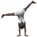苹果系统里的侧手翻的人：深色肤色emoji表情