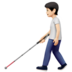 苹果系统里的拿拐杖的人：浅肤色emoji表情