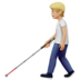 苹果系统里的拿拐杖的人：中浅肤色emoji表情