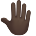苹果系统里的竖起来的手背:深色肤色emoji表情