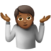 苹果系统里的耸肩:中黑肤色emoji表情