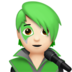 苹果系统里的歌手:浅肤色emoji表情