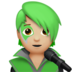 苹果系统里的歌手:中浅肤色emoji表情