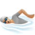 苹果系统里的游泳者：中等浅肤色emoji表情
