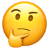 苹果系统里的思考的脸emoji表情