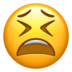 苹果系统里的疲惫厌烦的脸emoji表情