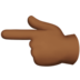 苹果系统里的指向左边的手：中深色肤色emoji表情