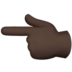 苹果系统里的指向左边的手：深色肤色emoji表情