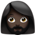 苹果系统里的有络腮胡子的女人: 较深肤色emoji表情