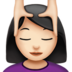 苹果系统里的女性按摩：浅肤色emoji表情