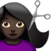 苹果系统里的女人理发:深色肤色emoji表情