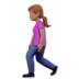 苹果系统里的行走的女人:中等肤色emoji表情