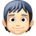 Facebook上的人物:浅肤色emoji表情