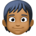 Facebook上的人物:中深色肤色emoji表情