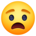 Facebook上的忧虑困惑的脸emoji表情