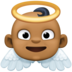 Facebook上的小天使：中黑肤色emoji表情