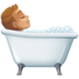 Facebook上的洗澡者：中等浅肤色emoji表情