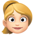 Facebook上的女:肤色浅,金发emoji表情