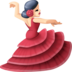 Facebook上的女子舞蹈：浅肤色emoji表情