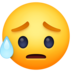 Facebook上的愁眉苦脸的脸emoji表情
