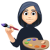 Facebook上的女艺术家:浅肤色emoji表情