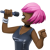 Facebook上的女歌手:深色肤色emoji表情