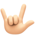 Facebook上的爱你的手势(美国):浅肤色emoji表情