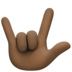Facebook上的爱你的手势(美国):黑肤色emoji表情