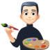 Facebook上的男艺术家:浅肤色emoji表情