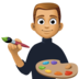 Facebook上的男艺术家:中等肤色emoji表情