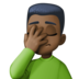 Facebook上的单手捂脸的男人:深色肤色emoji表情