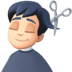 Facebook上的男士理发：浅肤色emoji表情