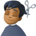 Facebook上的男士理发：中等深色肤色emoji表情