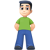 Facebook上的男士站立:浅肤色emoji表情