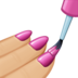 Facebook上的涂指甲油的手:中浅肤色emoji表情