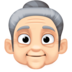 Facebook上的老妇人:浅肤色emoji表情