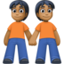 Facebook上的手牵手:中深色肤色emoji表情