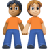 Facebook上的手牵手:中暗肤色,中浅肤色emoji表情