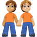 Facebook上的手牵手：中等肤色，中等肤色emoji表情